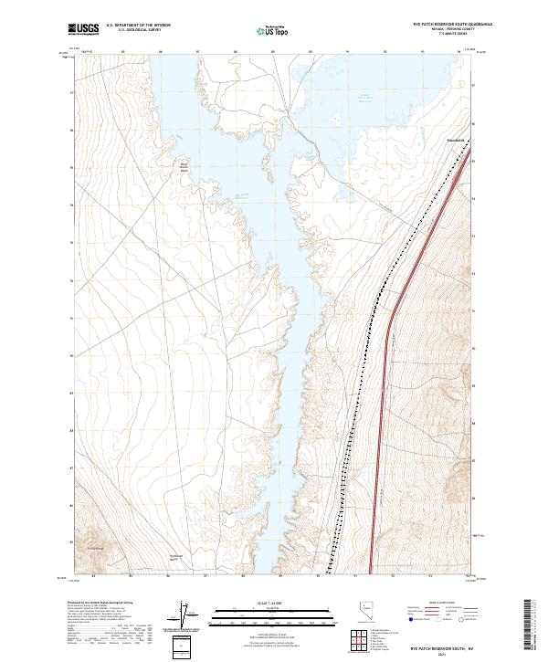 Rye Patch Reservoir South, NV — USGS 7.5-minute topo (2021)