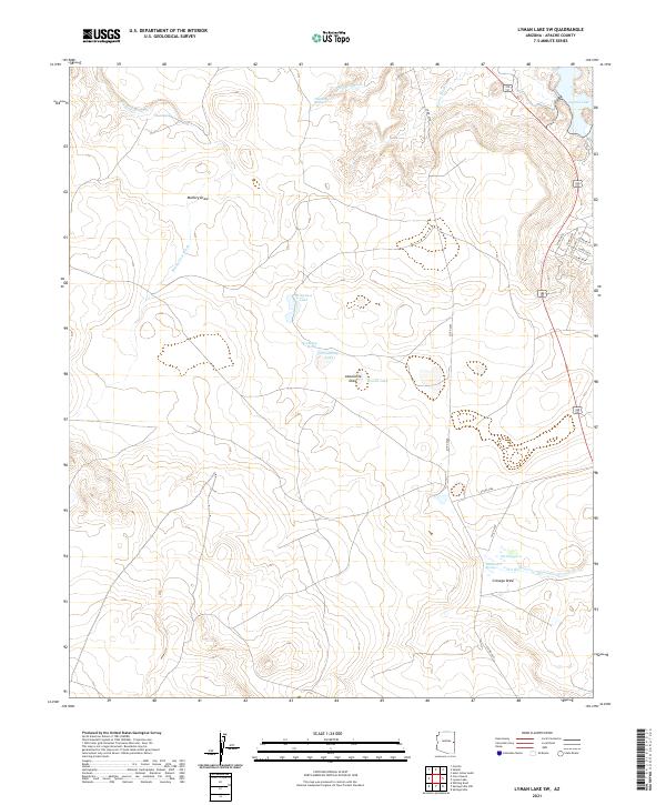 Lyman Lake SW, AZ — USGS 7.5-minute topo (2021)