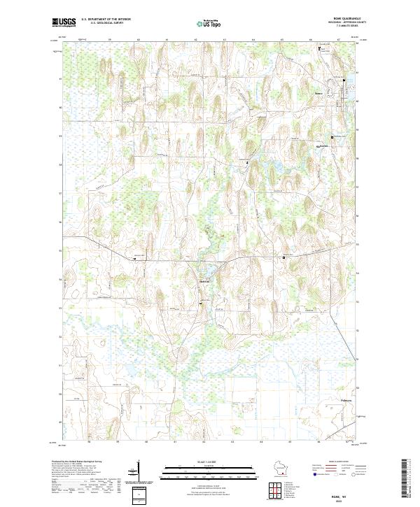 Rome, WI — USGS 7.5-minute topo (2022)
