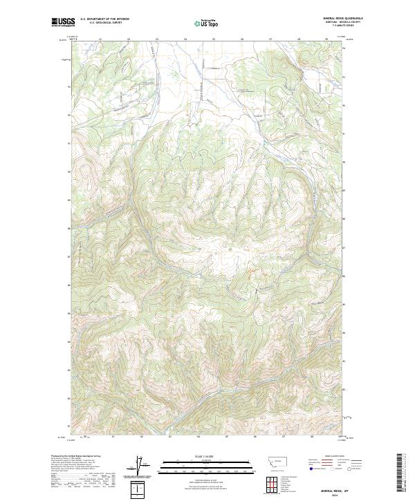 Mineral Ridge, MT — USGS 7.5-minute topo (2024)