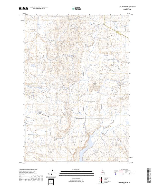 Hog Creek Butte, ID — USGS 7.5-minute topo (2024)