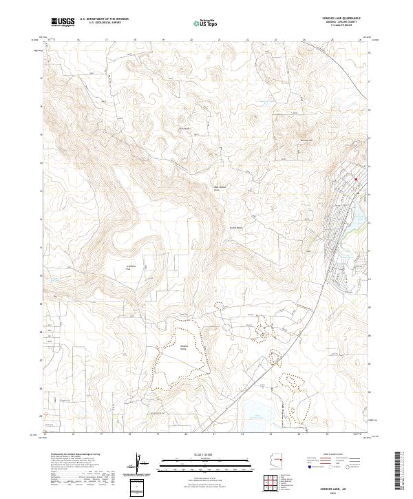 Concho Lake, AZ — USGS 7.5-minute topo (2021)