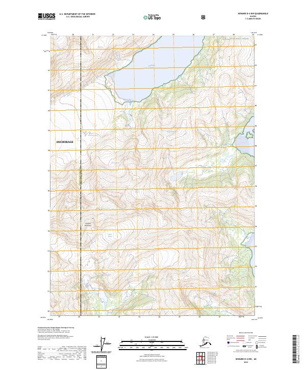 Seward D-4 NW, AK — USGS 7.5-minute topo (2023)