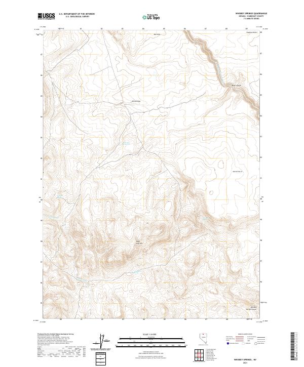Whiskey Springs, NV — USGS 7.5-minute topo (2021)