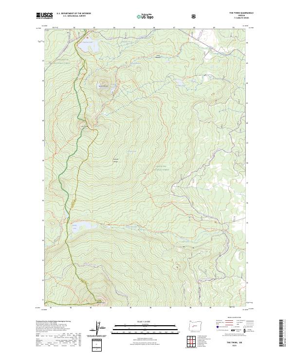 The Twins, OR — USGS 7.5-minute topo (2023)