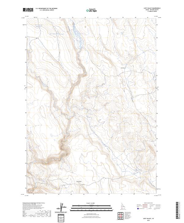Lost Valley, ID — USGS 7.5-minute topo (2023)