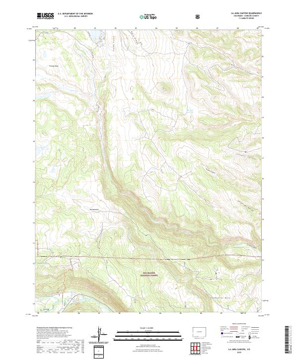 La Jara Canyon, CO — USGS 7.5-minute topo (2022)