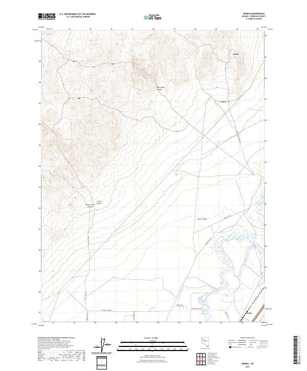 Arabia, NV — USGS 7.5-minute topo (2021)