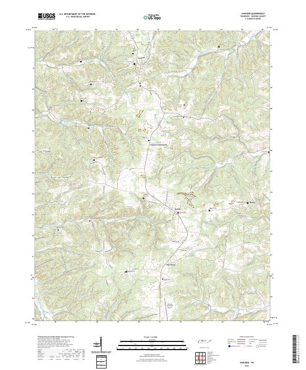 Vanleer, TN — USGS 7.5-minute topo (2022)