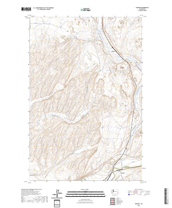 Hooper, WA — USGS 7.5-minute topo (2023)