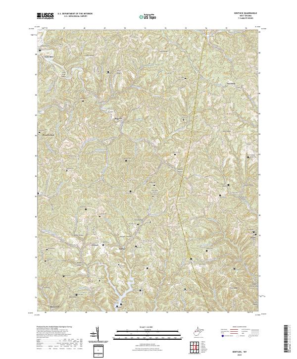 Kentuck, WV — USGS 7.5-minute topo (2023)