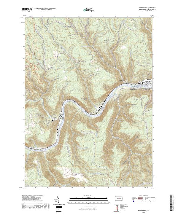 Renovo West, PA — USGS 7.5-minute topo (2023)