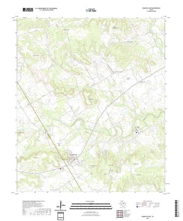 Cranfills Gap, TX — USGS 7.5-minute topo (2022)