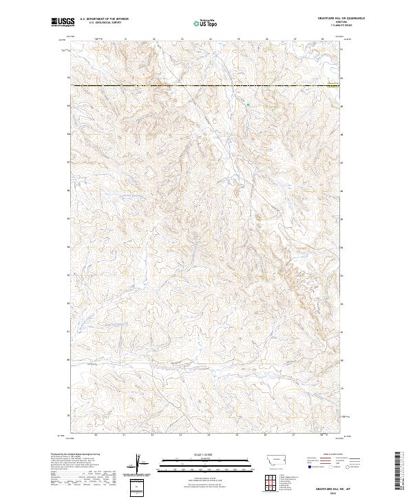 Graveyard Hill SW, MT — USGS 7.5-minute topo (2024)