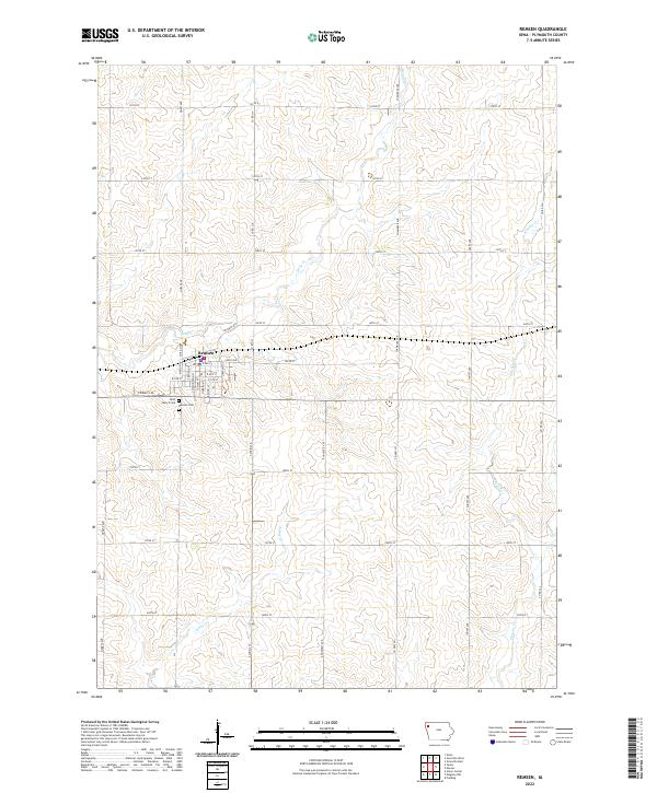 Remsen, IA — USGS 7.5-minute topo (2022)