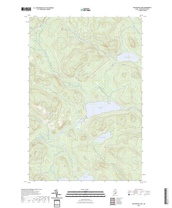 Big Machias Lake, ME — USGS 7.5-minute topo (2024)