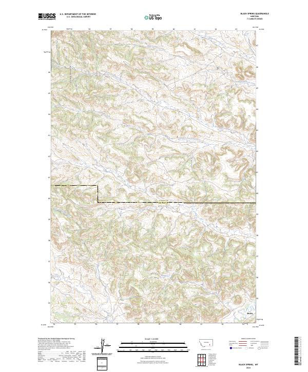 Black Spring, MT — USGS 7.5-minute topo (2024)