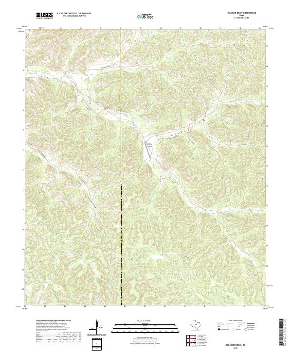 Holcomb Draw, TX — USGS 7.5-minute topo (2022)