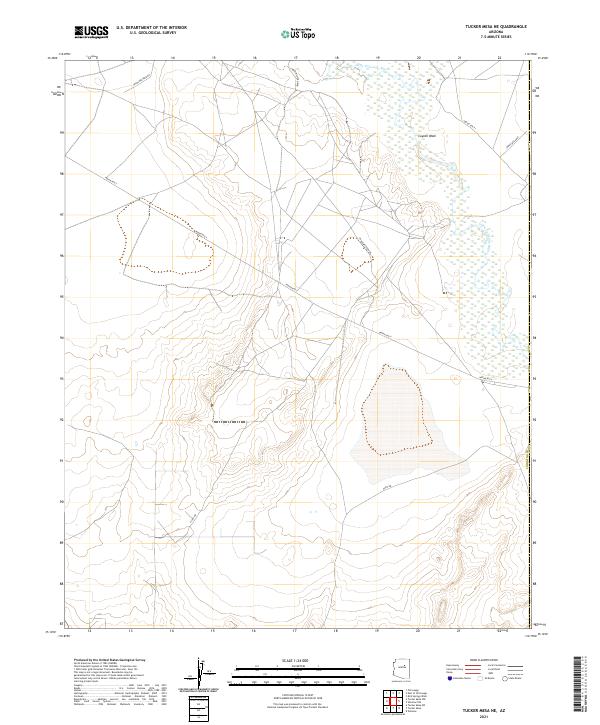 Tucker Mesa NE, AZ — USGS 7.5-minute topo (2021)