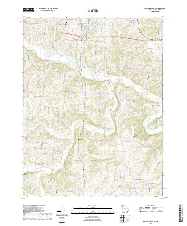 California South, MO — USGS 7.5-minute topo (2021)