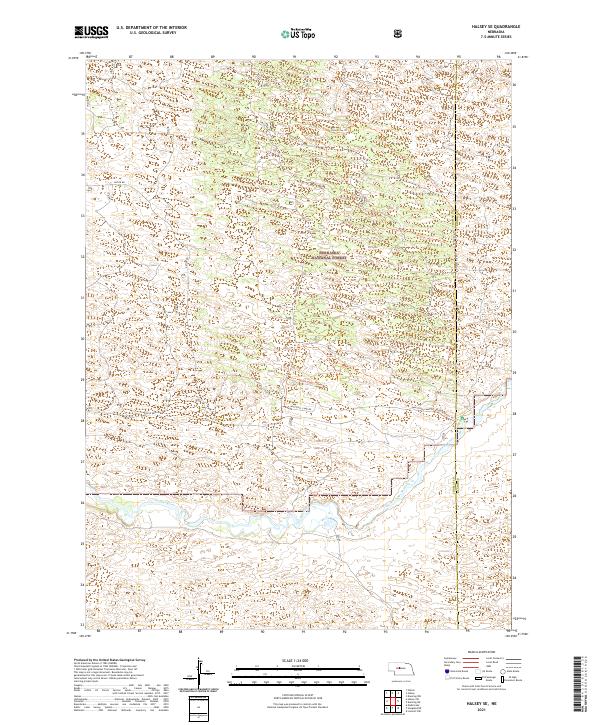 Halsey SE, NE — USGS 7.5-minute topo (2021)