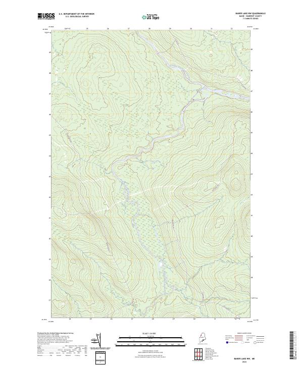 Baker Lake NW, ME — USGS 7.5-minute topo (2024)