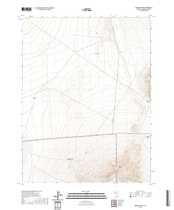 Drumm Summit, NV — USGS 7.5-minute topo (2021)