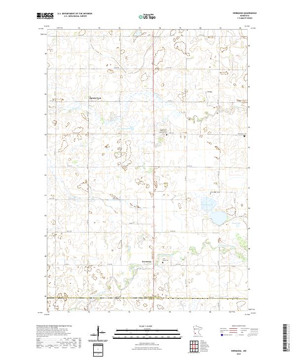 Normania, MN — USGS 7.5-minute topo (2022)