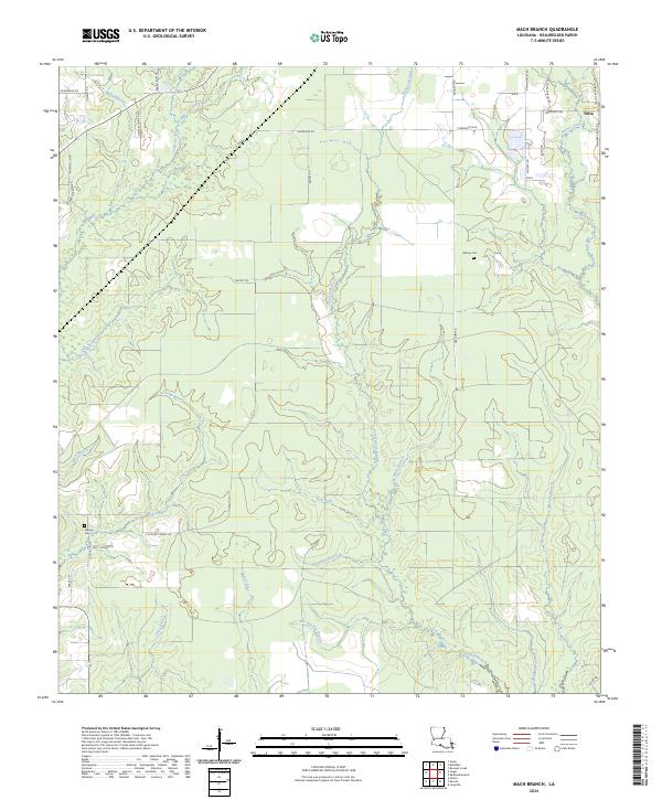 Mach Branch, LA — USGS 7.5-minute topo (2024)