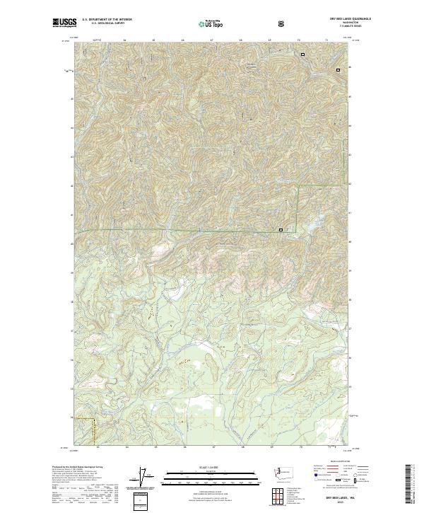 Dry Bed Lakes, WA — USGS 7.5-minute topo (2023)