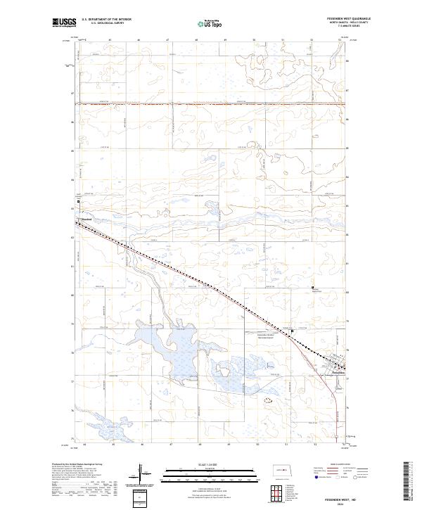 Fessenden West, ND — USGS 7.5-minute topo (2024)