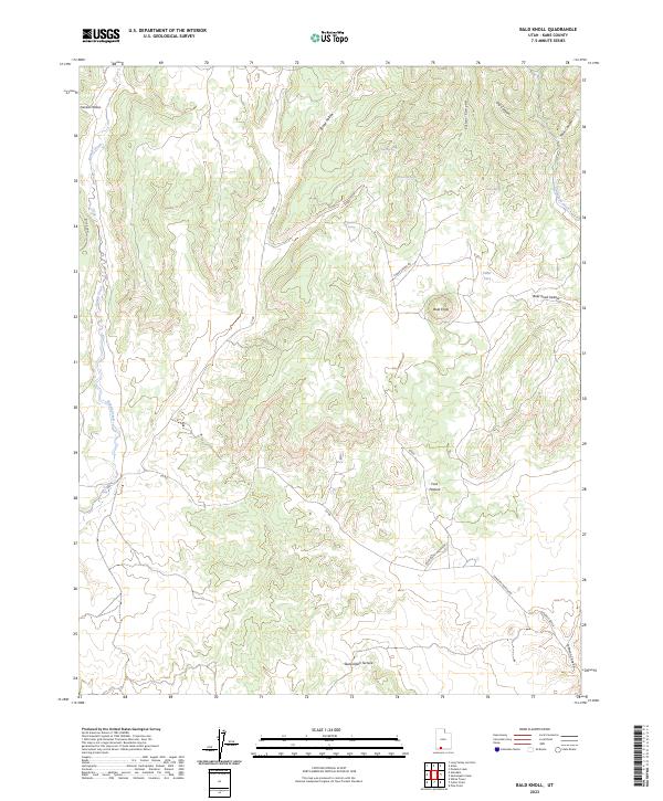Bald Knoll, UT — USGS 7.5-minute topo (2023)