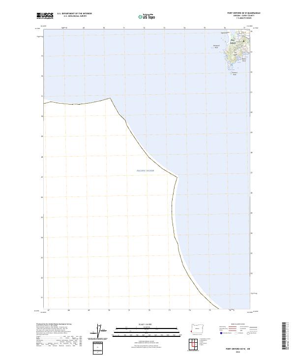 Port Orford OE W, OR — USGS 7.5-minute topo (2024)