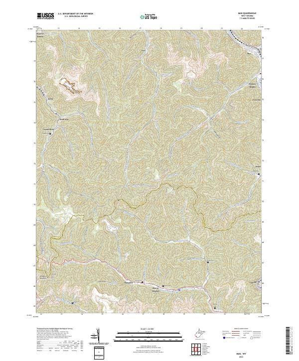 Man, WV — USGS 7.5-minute topo (2023)