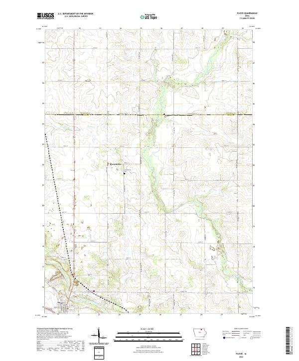 Floyd, IA — USGS 7.5-minute topo (2022)