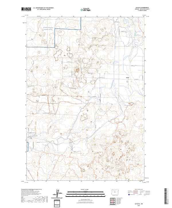Alfalfa, OR — USGS 7.5-minute topo (2023)
