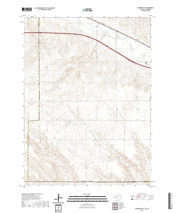 Lodgepole SE, NE-CO — USGS 7.5-minute topo (2021)
