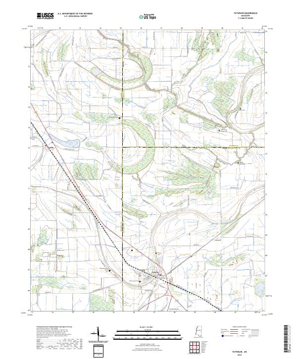 Tutwiler, MS — USGS 7.5-minute topo (2024)