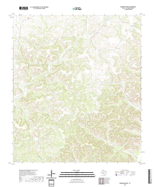 Robinson Draw, TX — USGS 7.5-minute topo (2022)