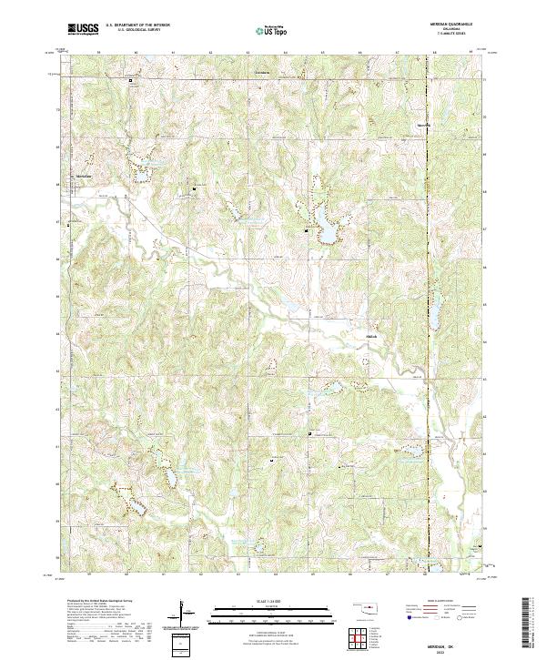 Meridian, OK — USGS 7.5-minute topo (2022)