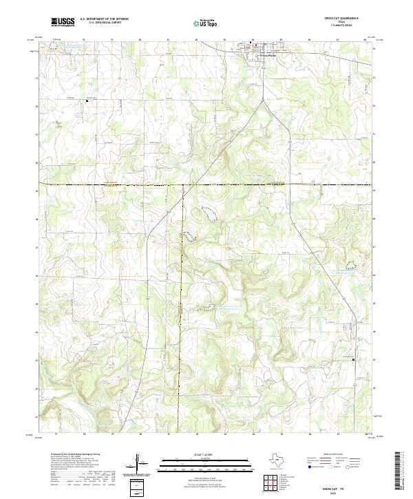 Cross Cut, TX — USGS 7.5-minute topo (2022)