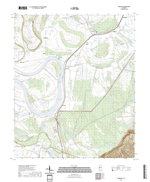 Thornton, MS — USGS 7.5-minute topo (2024)