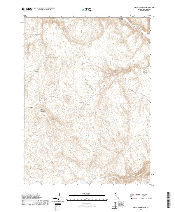 Mahogany Mountain, NV — USGS 7.5-minute topo (2021)