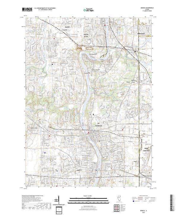 Geneva, IL — USGS 7.5-minute topo (2024)
