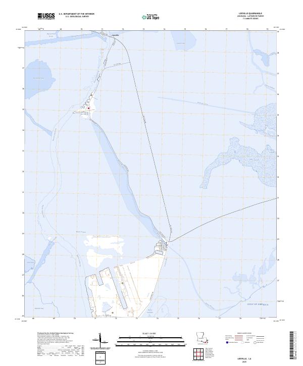 Leeville, LA — USGS 7.5-minute topo (2025)
