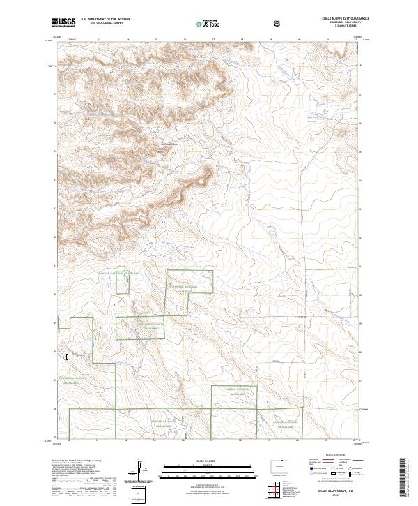 Chalk Bluffs East, CO — USGS 7.5-minute topo (2023)