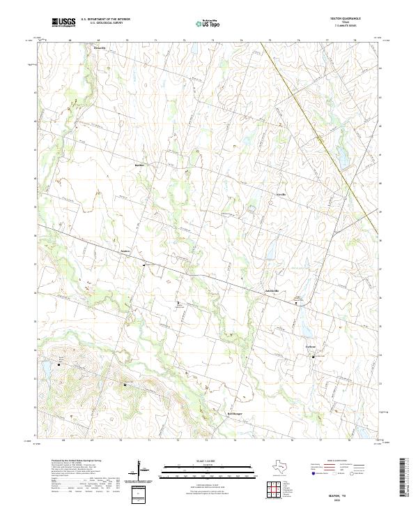 Seaton, TX — USGS 7.5-minute topo (2022)