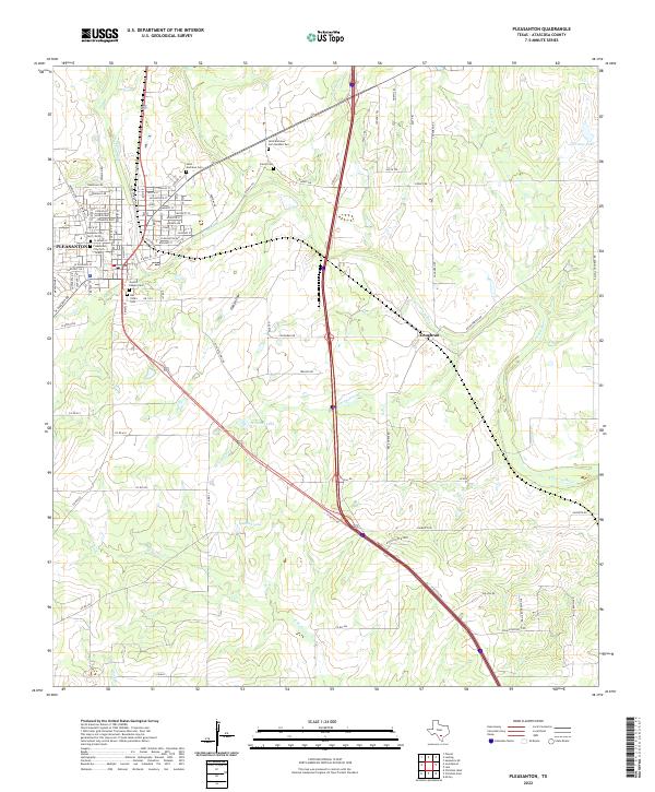 Pleasanton, TX — USGS 7.5-minute topo (2022)