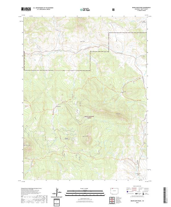 Bears Ears Peaks, CO — USGS 7.5-minute topo (2022)