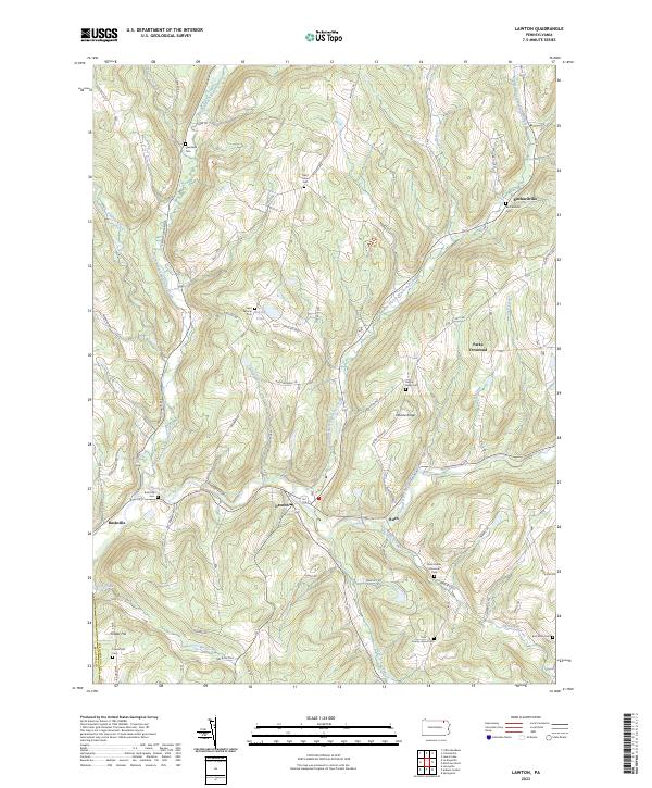 Lawton, PA — USGS 7.5-minute topo (2023)